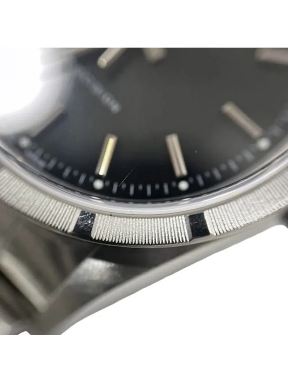 Rolex Watch Air King Black Silver Overhauled Polished SS Automatic P Dial